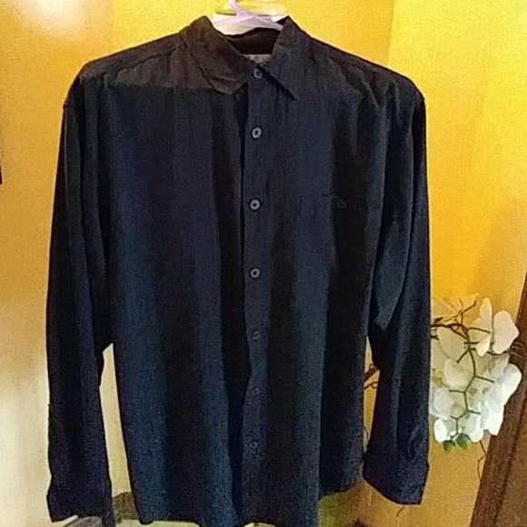 tommy bahama black silk shirt